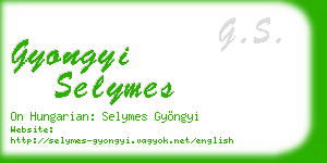 gyongyi selymes business card