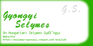 gyongyi selymes business card